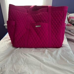 Vera Bradley Pink Quilted Tote Bag
